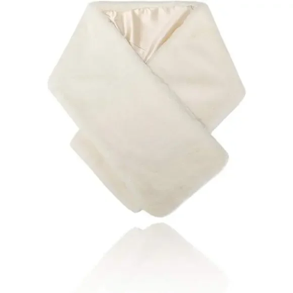 Women's Wedding Faux Fur Shawl and Wrap Yalice Bridal - Picture 2 of 5